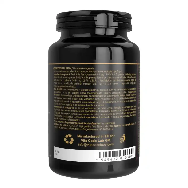 Fier lipozomal 30 capsule vegetale 3