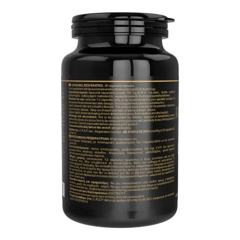 Resveratrol Lipozomal 100 mg, flacon cu 60 capsule vegetale 2