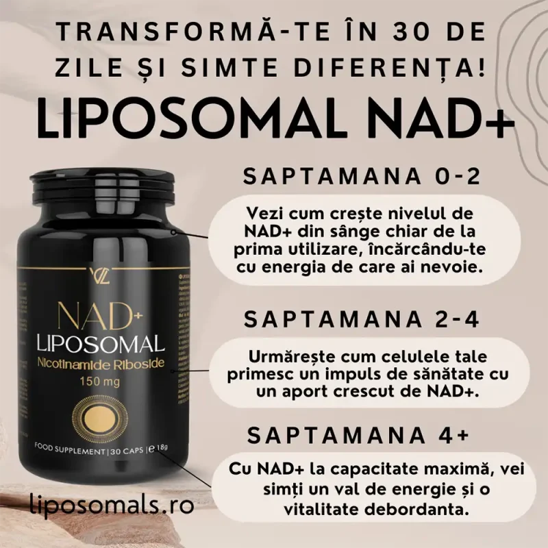 Transformarea in 30 de zile cu NAD+ lipozomal