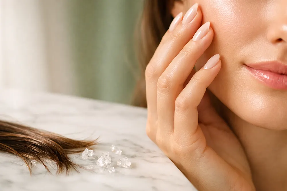 Siliciu organic lipozomal pentru par, piele si unghii — absorbtie superioara