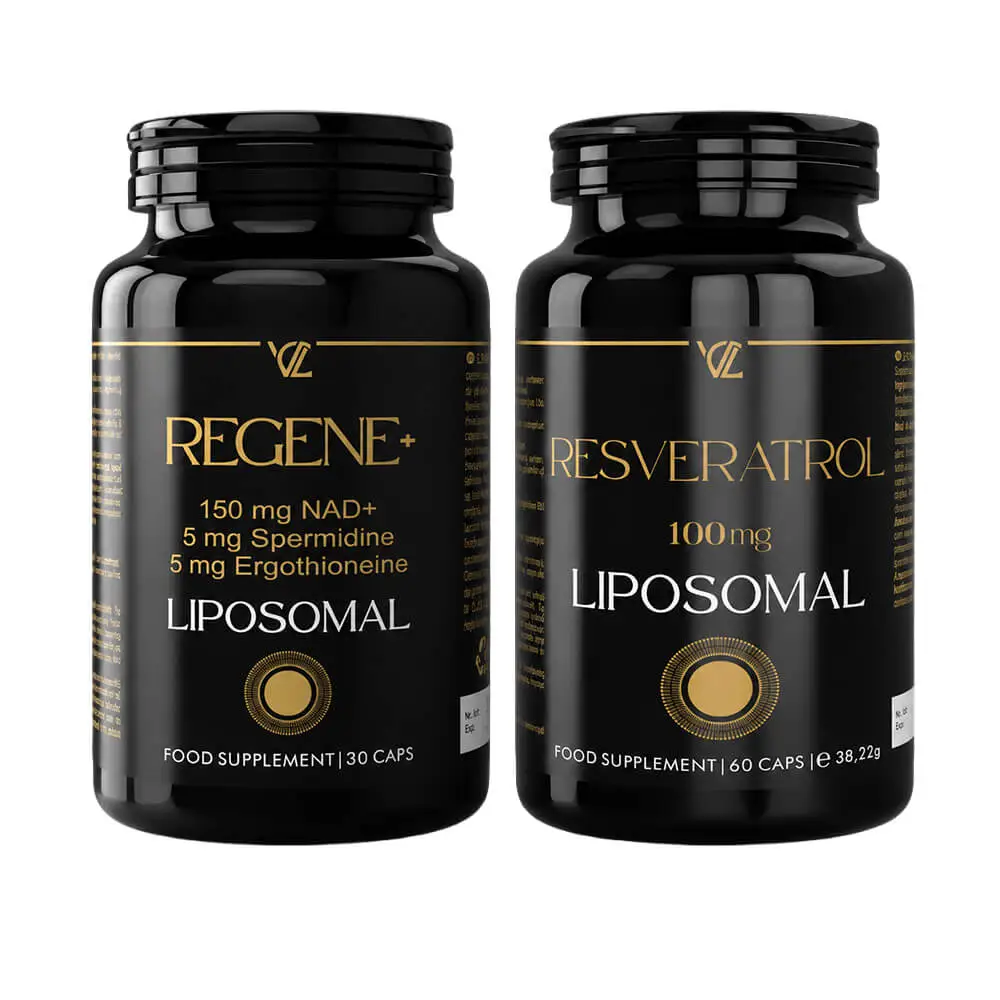 Pachetul Longevity Energy cu REGEN+ Lipozomal și Resveratrol Lipozomal